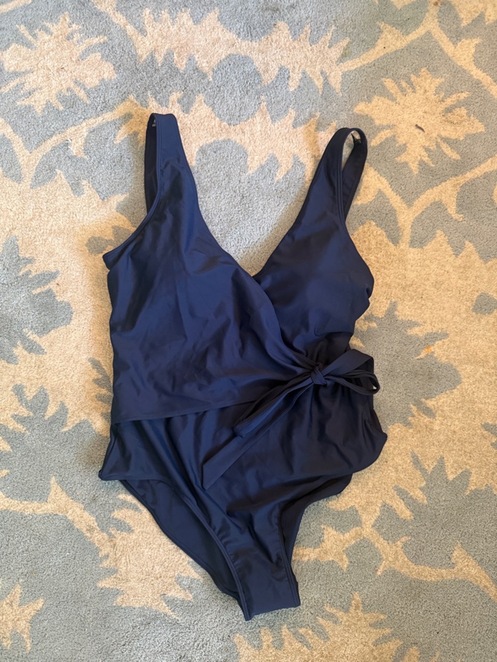 summersalt Deep Navy One-Piece with Wrap Front